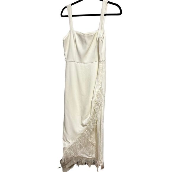 REVOLVE SAYLOR CAYLIN Bridal Wedding Engagement Ostrich Feather Wrap DRESS - Picture 3 of 9